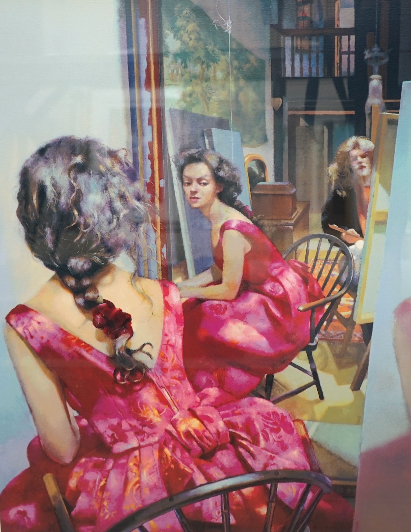 Robert Lenkiewicz (1941-2002), offset lithograph, 'The Painter with Anna - rear view - Project 18', signed in pencil and titled, 335/475, 76 x 59cm. Condition - good
